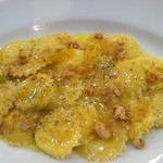 Trattoria La Testa Dura - カボチャとリコッタチーズのトルテッリ、モスタルダ風味