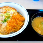 Katsuya - カツ丼(竹)120gロース￥715＆とん汁(小)￥132