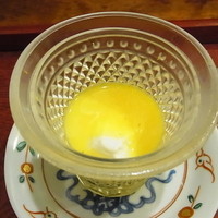 徳うち山 - 湯葉のムース入り冷製カボチャのスープ