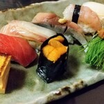寿司大和 - 鮑　烏賊　牡丹海老　鯖　鯛　鮪　玉　いくら　芽葱　雲丹