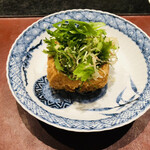 蛤坂 まえかわ - 自家製の厚揚げ (炭火焼き)