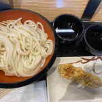 丸亀製麺 - ざるうどん大430円、かしわ天150円（アプリで無料）