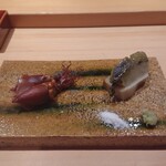 鮨 さかい - 蛍烏賊と鮑