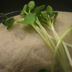 手打そば やっこ - 「蕎麦がき」の大アップ