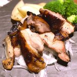 わらやき屋 - (ｺｰｽ)【主菜】柚子塩麹で漬けた四万十鶏もも肉 藁焼き　2021.3.24