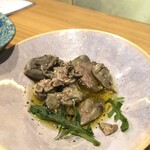 スタンド 四坪 - 鶏白肝のコンフィ　420円