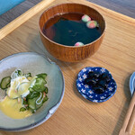 カフェカモット - ローストビーフ丼セットの惣菜