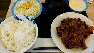 Matsuya - 焼肉W定食特盛(960円)