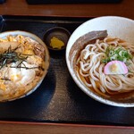 Teuchi Udon Wakatake - うどんセット(かつ丼、ぶっかけうどん冷)
