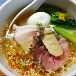 麺処 図鑑 - 特製真鯛と蛤の淡麗そば 1250円