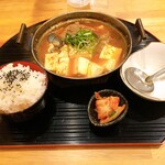 Shijimi Takiniku Kuniki - 麻辣肉豆腐定食　肉トッピ、ごはん大盛