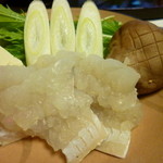 筑紫亭 - お刺身になるほど・・・（笑）