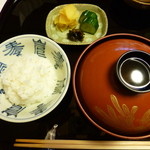 筑紫亭 - 中津の耶馬溪米のご飯