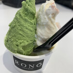 RONO - ミニダブル　いちごショート＆抹茶　350円
