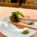 湯浅港 - 湯浅港@北新地　わさび菜で鯛刺しを食べる