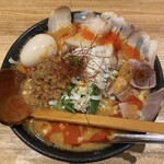 麺や 舞心 - 白胡麻担々麺(チャーシュー・煮卵トッピング)♪