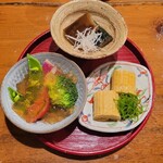 東京 土山人 - 季節の小鉢３種
