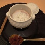 山栗のスープ　カプチーノ仕立て