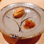 鮨 さかい - ★9余市あん肝★7うにの奈良漬け