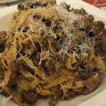 トラットリア 29 - 「ポルチーニの入った　肉々しいタリアテッレ　ボロネーゼ」：肉の香ばしさとポルチーニのエレガンスの鮮やかなバトル♪