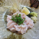 だだみのお刺身　にんにくしょうゆで