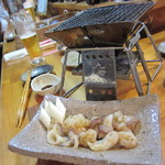 心粋厨房 獬 - こんな感じで炭火で焼きます～★