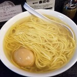 塩そば専門店 桑ばら - 馬肉ユッケ丼と秋刀魚香油の塩かけそば定食