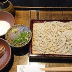 Kyouya - 「いろどり」  三種類の味が楽しめるお膳です  くるみ味噌、とろろ、普通のつゆ  好みの細麺で、満足です
