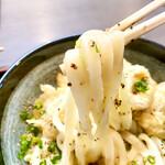 手打ちうどん 大蔵 - かしわ天バター 800円(麺リフト)
