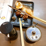 手打ちうどん 大蔵 - おでん（生姜醤油で姫路風で）