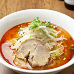 Tom Yum Noodles topped with Char Siu "Khuit Tiao Tom Yum"