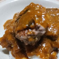 三田牛竈炭火焼 ウェスタ - 小さなハンバーグピンボケですみません。