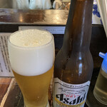 平太周 味庵 - 瓶ビールはスーパードライ