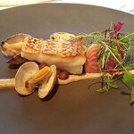 リストランテKubotsu - 鮮魚のソテー　インゲン豆と酒粕のバーニャカウダ（2021.4）