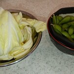 串カツ田中 - きゃべつ　枝豆