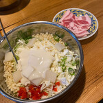 ほん和か - 豚玉、チーズとおもちトッピング960円