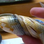 寿司割烹 魚紋 - 手の込んだ小鰭の握り。リフト(^-^)/