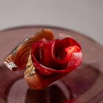 プレゼンテ スギ - 2021.5 GV鰹（中落ちとフランボワーズでGVした鰹、ビーツのピクルス、水切りした自家製ヨーグルト）