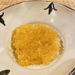 徳山鮓 - ビワマスの卵。前回いただいてその味わいの虜に♡いくらより小粒で黄味がかった色あい。