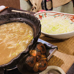 徳山鮓 - たっぷりのお葱としゃぶしゃぶしていただきます♡スープが絶品(´﹃｀)