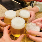 徳山鮓 - 宴の始まり。メンバーは恒例のCくんご夫妻♡