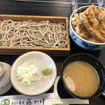 藤かけ - 日替り定食1050円税込　ミニ豚天丼と蕎麦