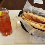 BECK'S COFFEE SHOP - ハム＆玉子サンドウィッチ＆アイスレモンティ