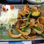 Izakayasakura - 令和2年6月 ランチタイム 豚肉と夏野菜炒め定食 850円