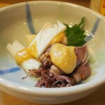 魚貞 - 山ウドと蛍烏賊の酢味噌