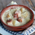 Smoked bacon and potato cream chilillo