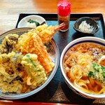 きよ秀 - 【2021.5.7(金)】天丼＋うどん1,000円