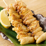 chicken skin skewers