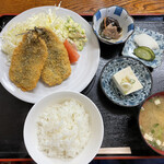 お食事処 まこと - イワシフライ定食　単品500円＋230円　730円税込