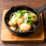 Scallops and Japanese yam Ajillo yuzu flavor